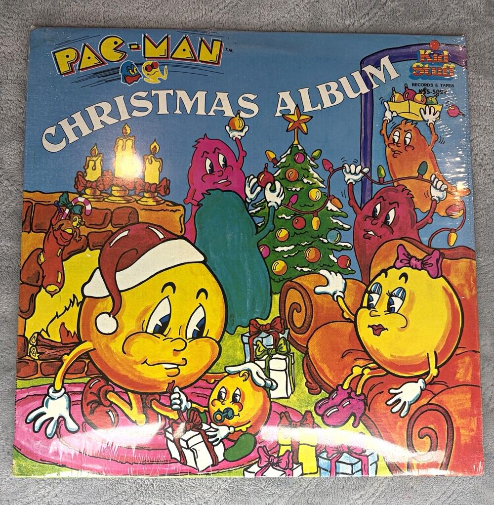 Vintage 1982 Pac-Man Christmas Album Vinyl LP Record Factory Seal Excellent Cond